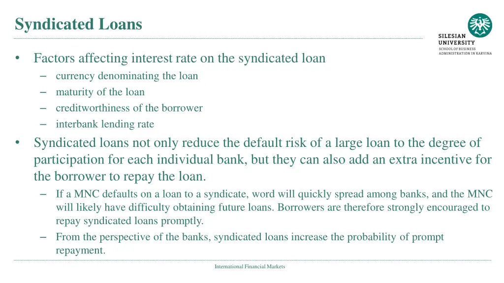 syndicated loans 1