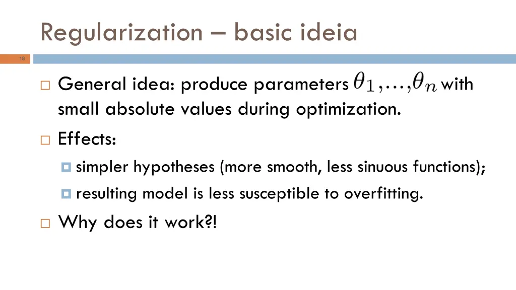 regularization basic ideia