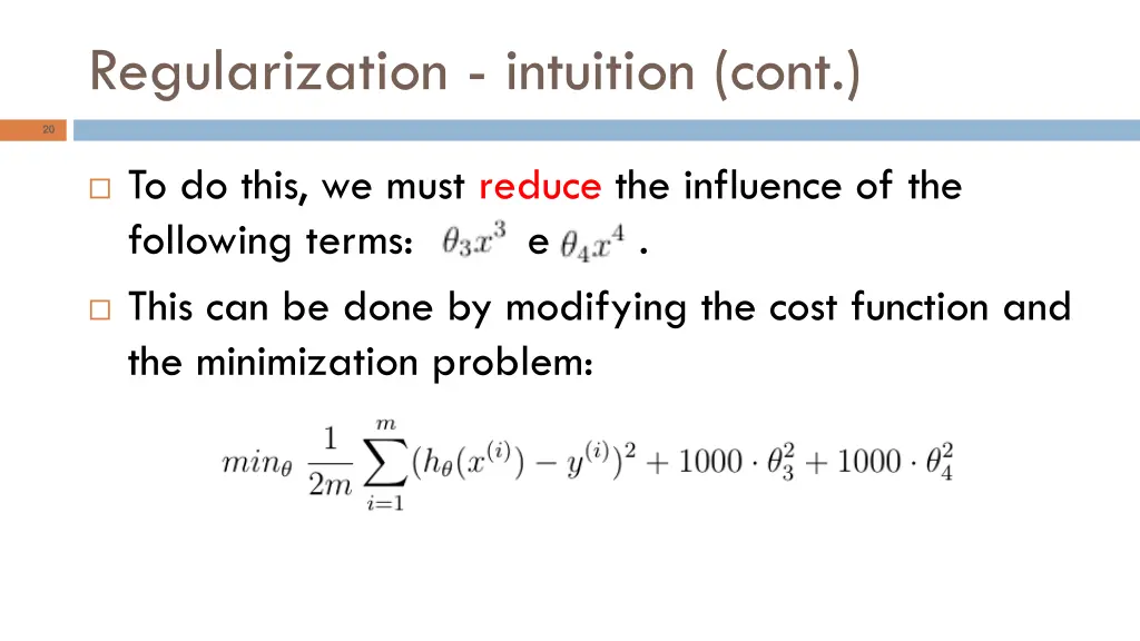 regularization intuition cont