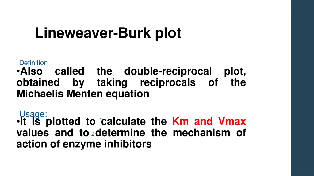 lineweaver burk plot