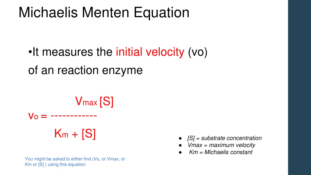 michaelis menten equation