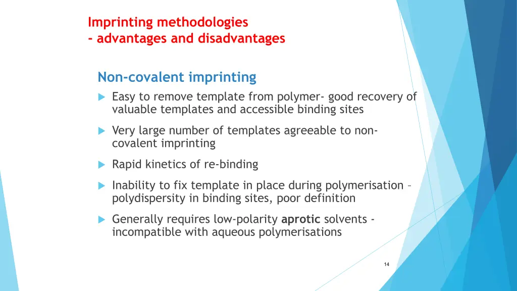 imprinting methodologies advantages 1