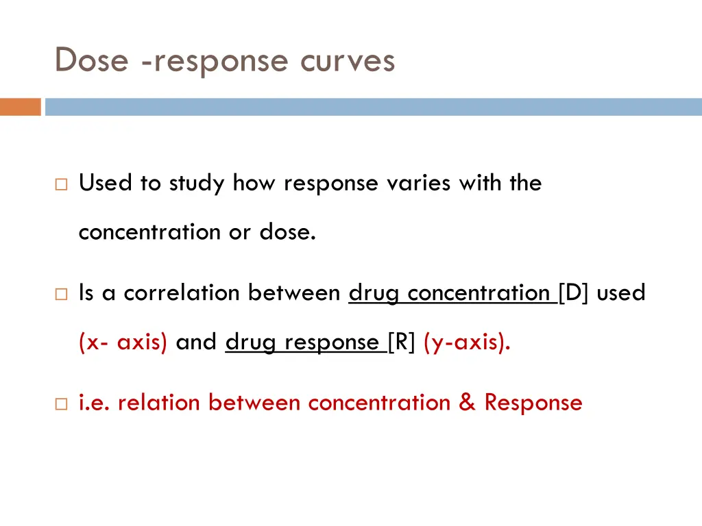 dose response curves