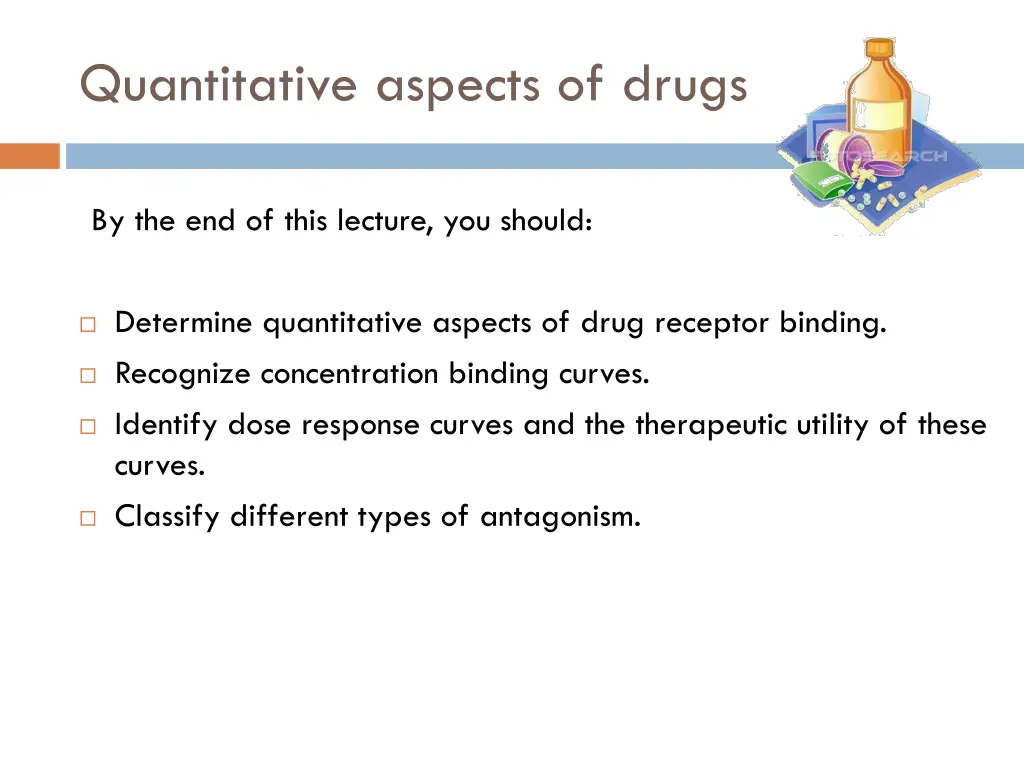 quantitative aspects of drugs