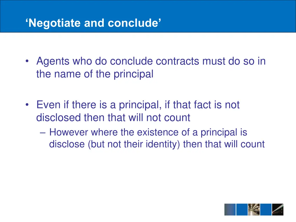 negotiate and conclude