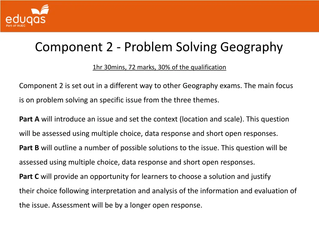 component 2 problem solving geography