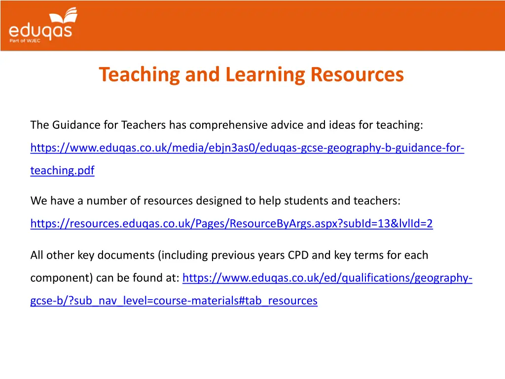 teaching and learning resources