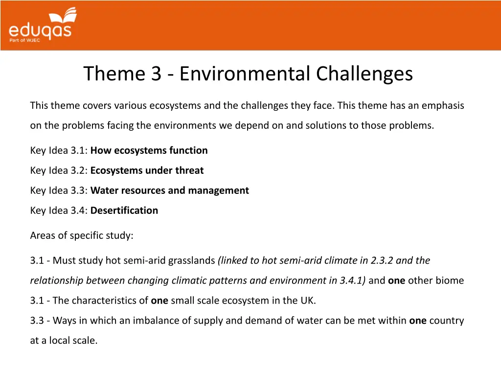 theme 3 environmental challenges