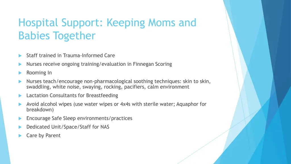 hospital support keeping moms and babies together