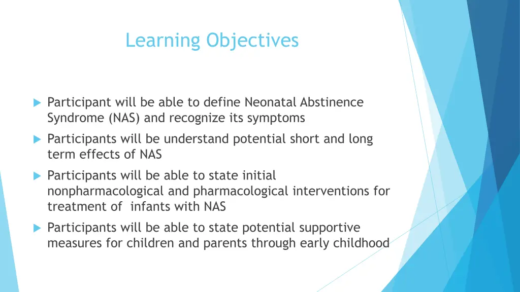 learning objectives