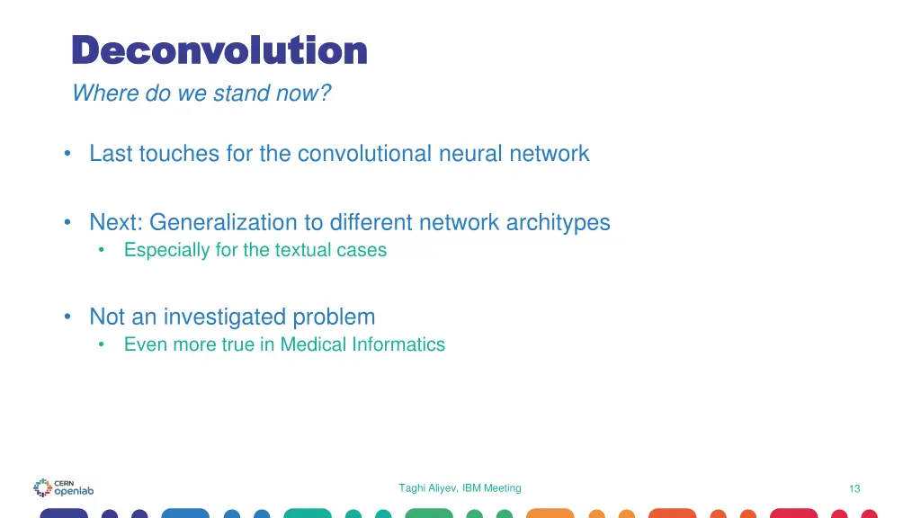 deconvolution deconvolution where do we stand now