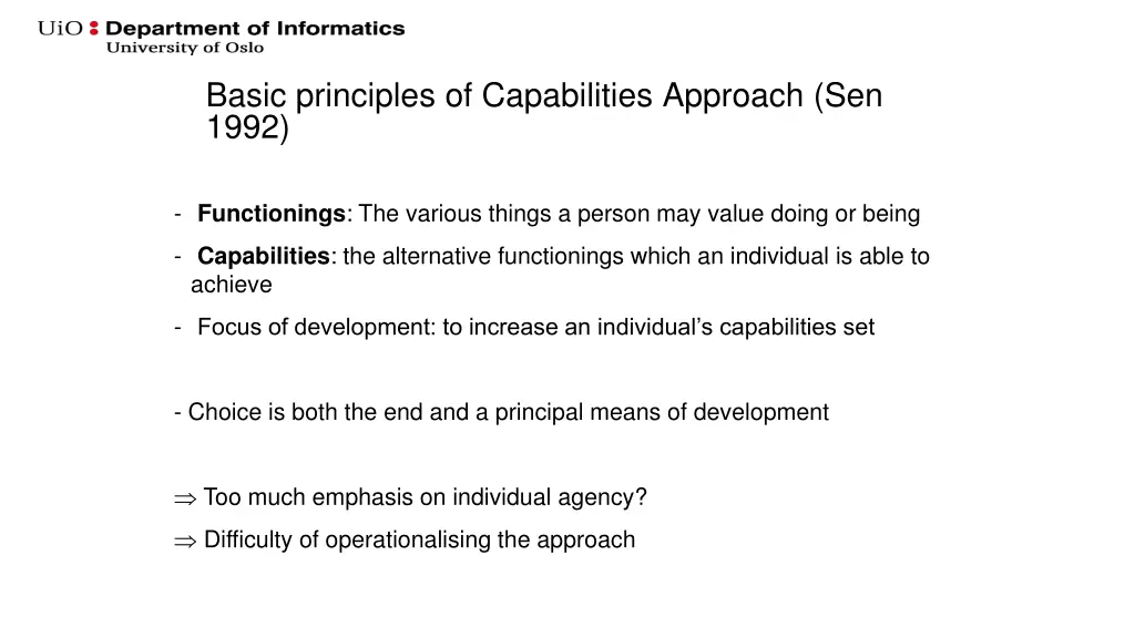 basic principles of capabilities approach sen 1992