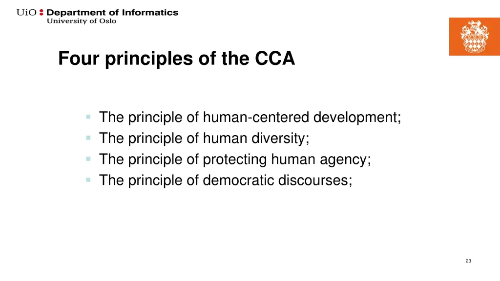 four principles of the cca