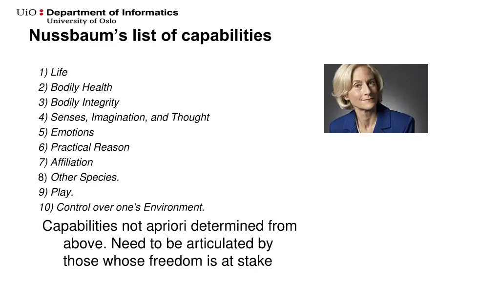 nussbaum s list of capabilities