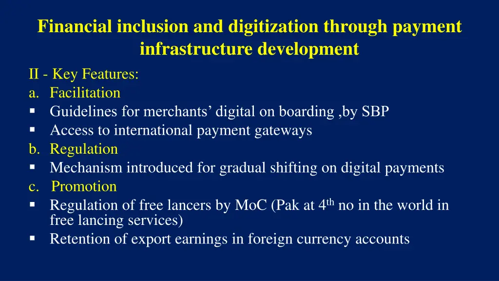 financial inclusion and digitization through