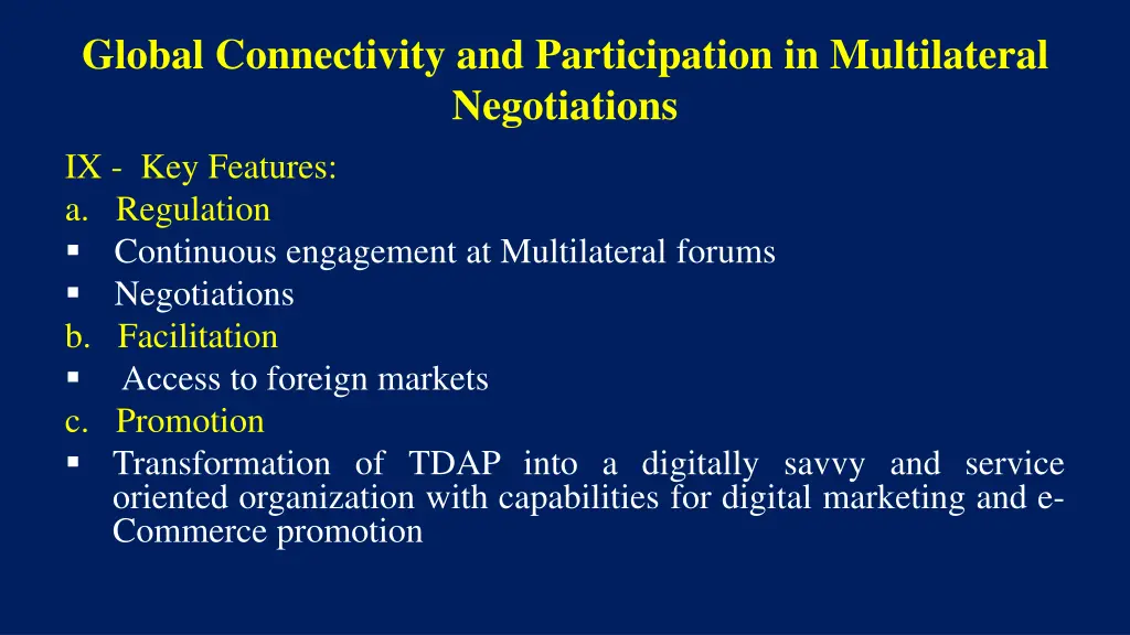 global connectivity and participation