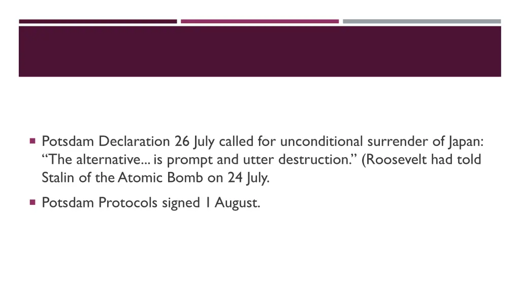 potsdam declaration 26 july called