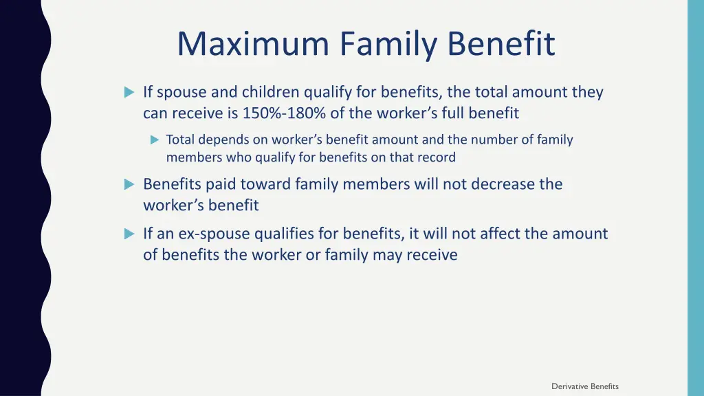 maximum family benefit