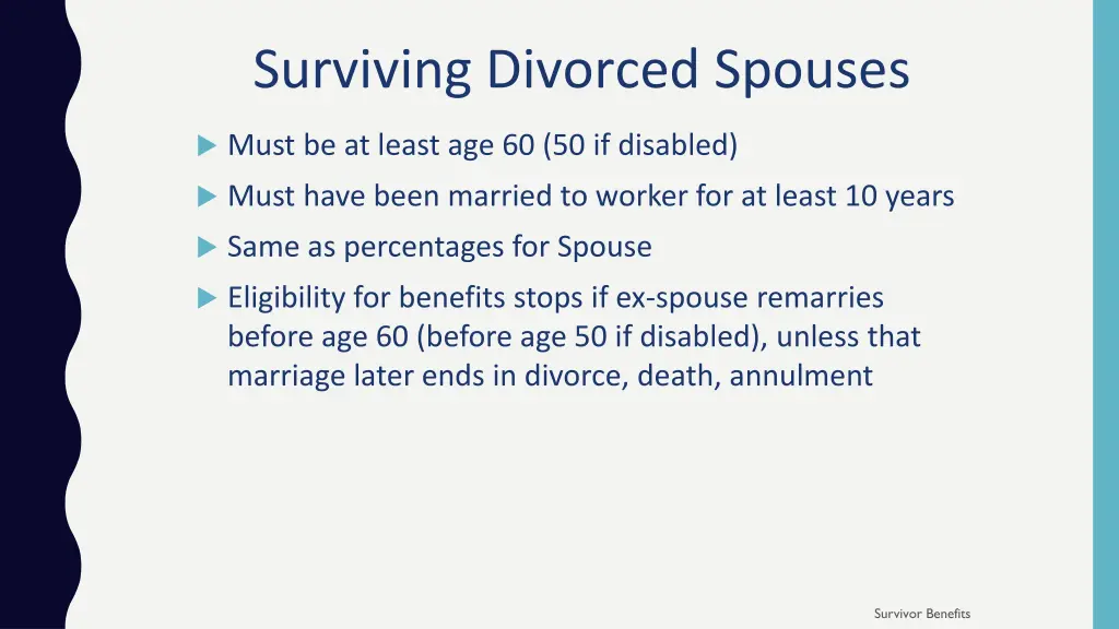 surviving divorced spouses