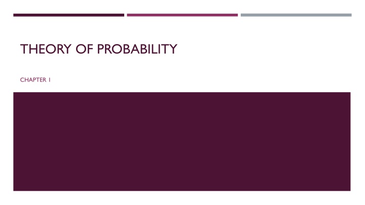 theory of probability