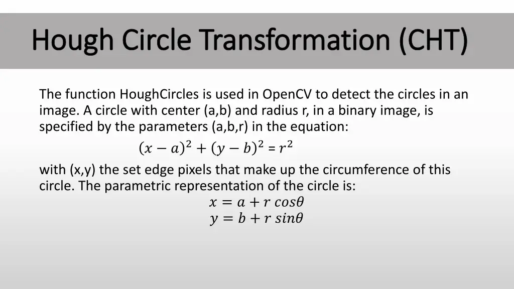 hough circle transformation cht hough circle