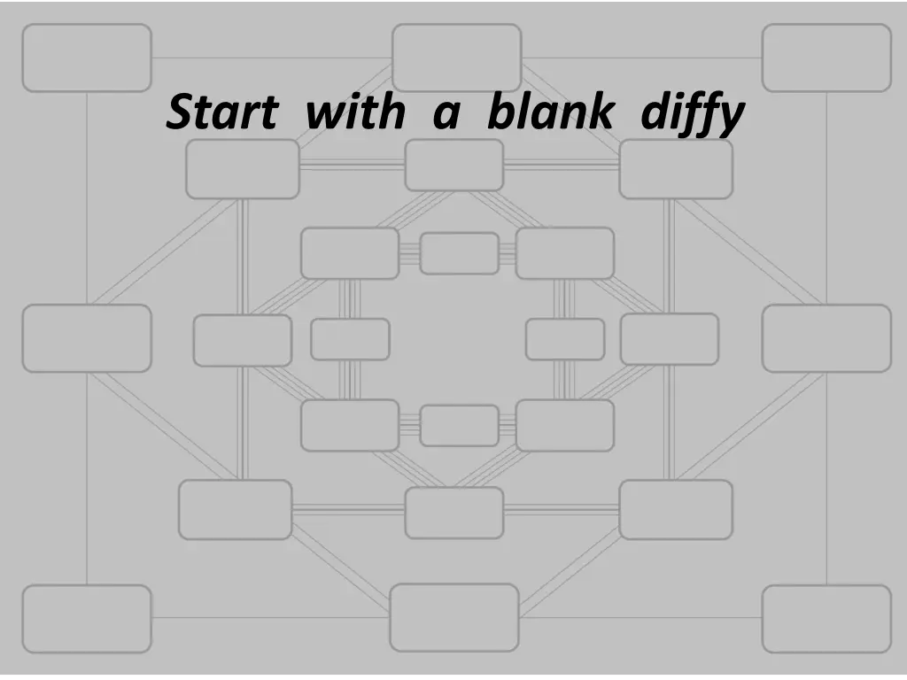 start with a blank diffy