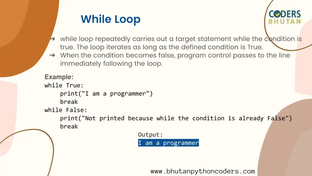 while loop