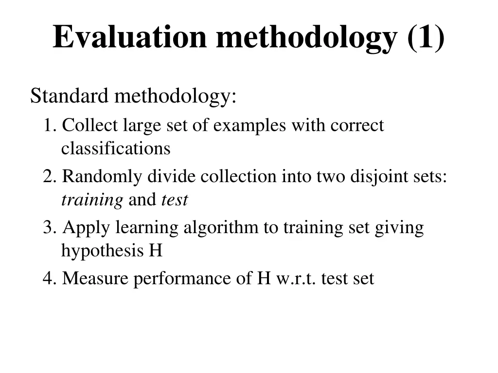 evaluation methodology 1