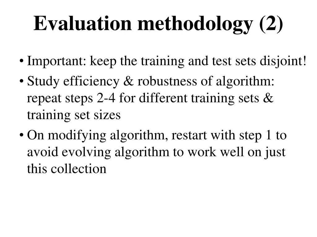 evaluation methodology 2