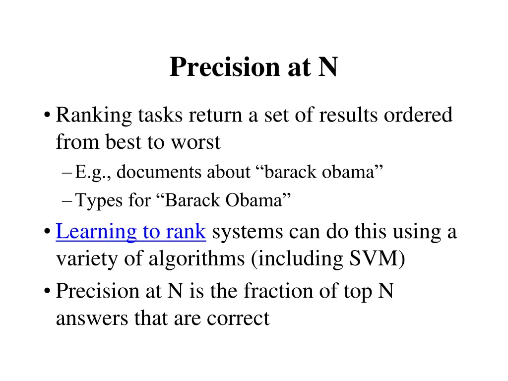 precision at n