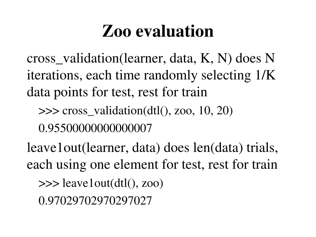 zoo evaluation 1