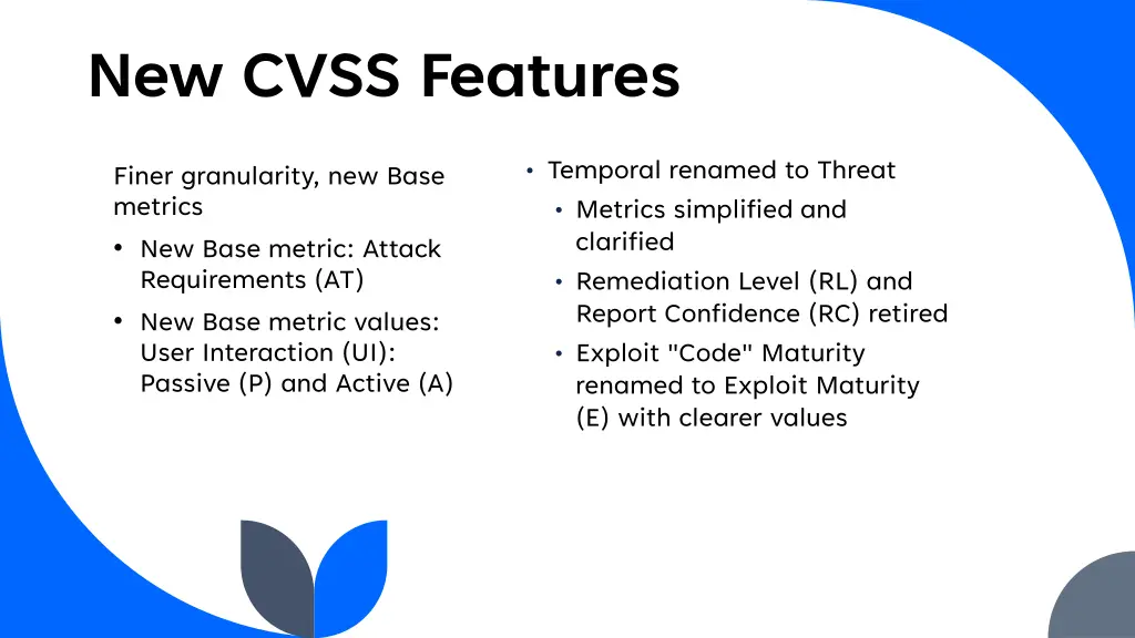 new cvss features