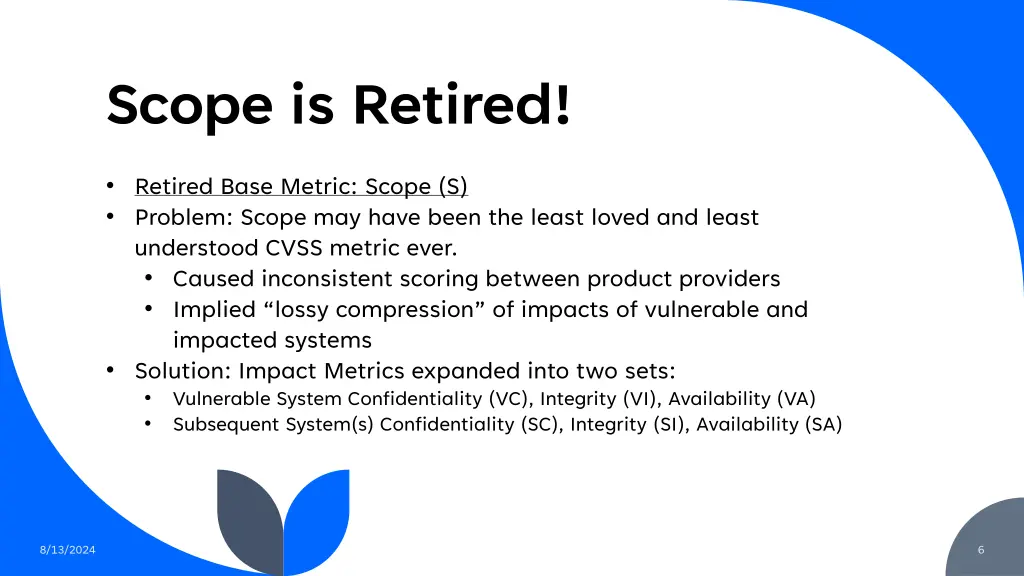 scope is retired