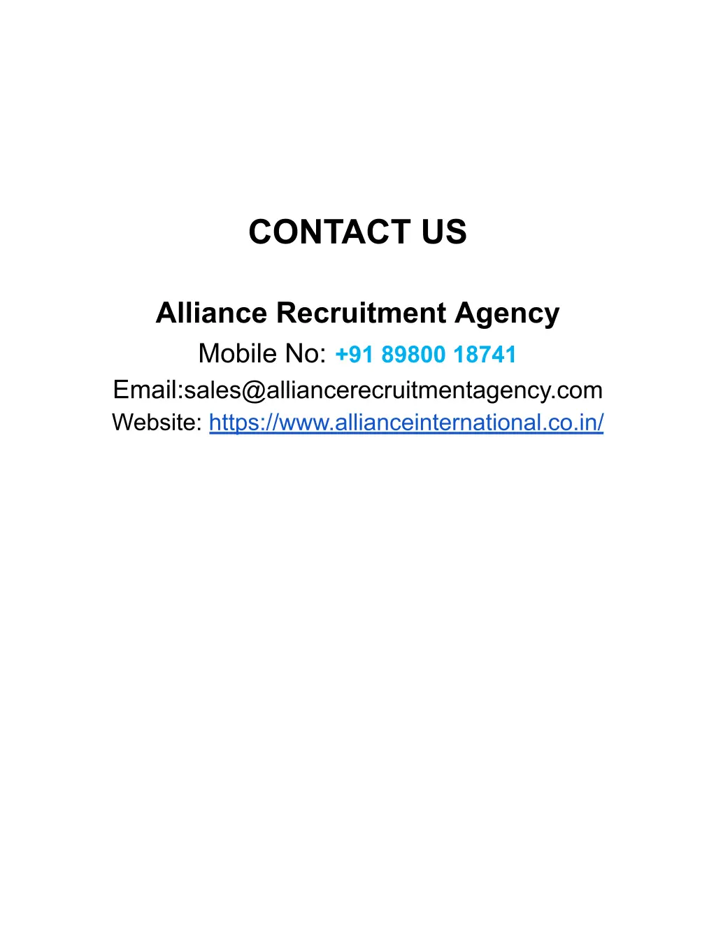 contact us