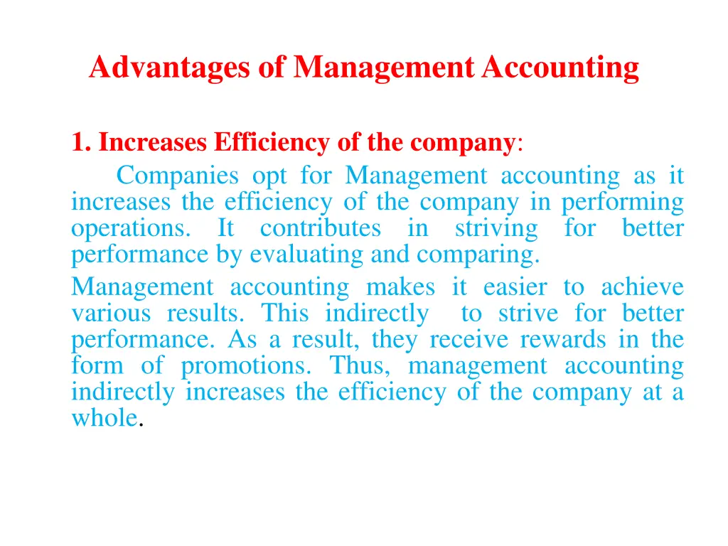 advantages of management accounting 1