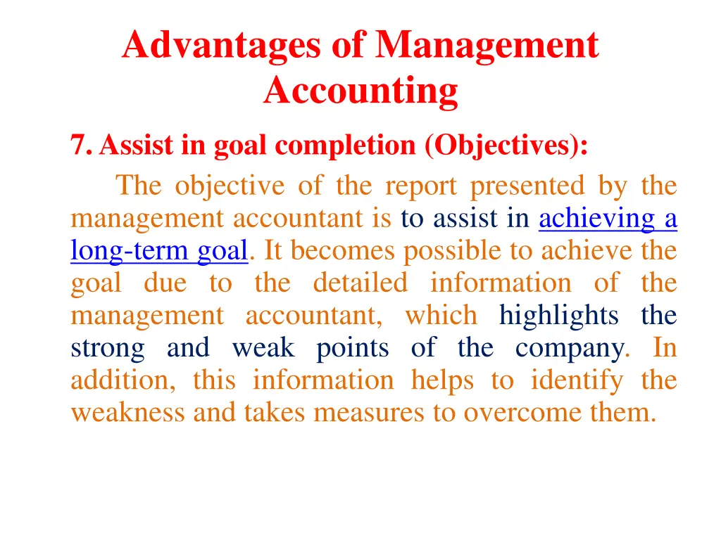 advantages of management accounting 7 assist