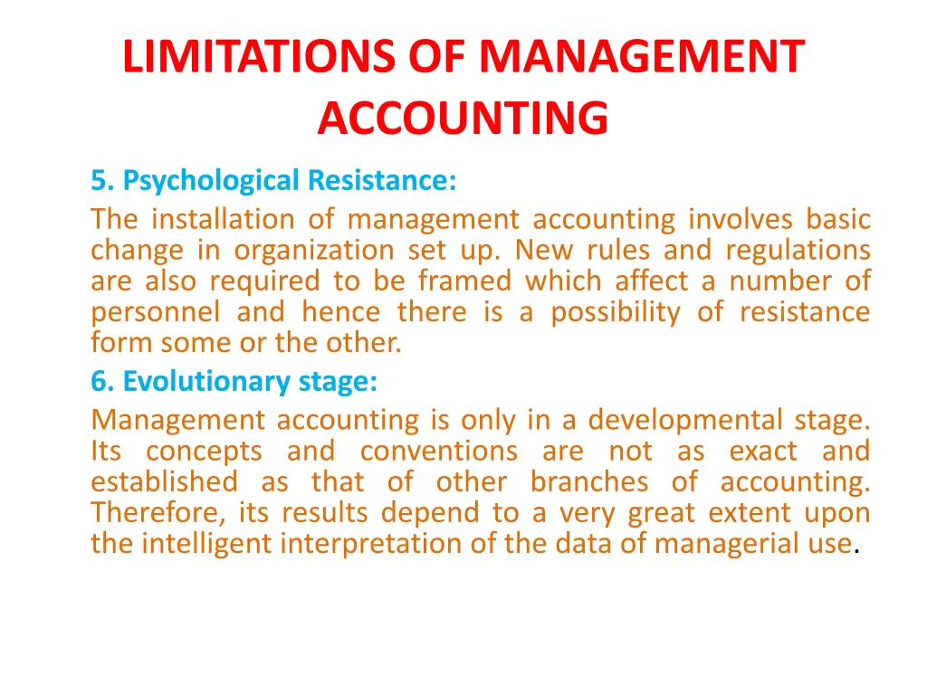 limitations of management accounting 2