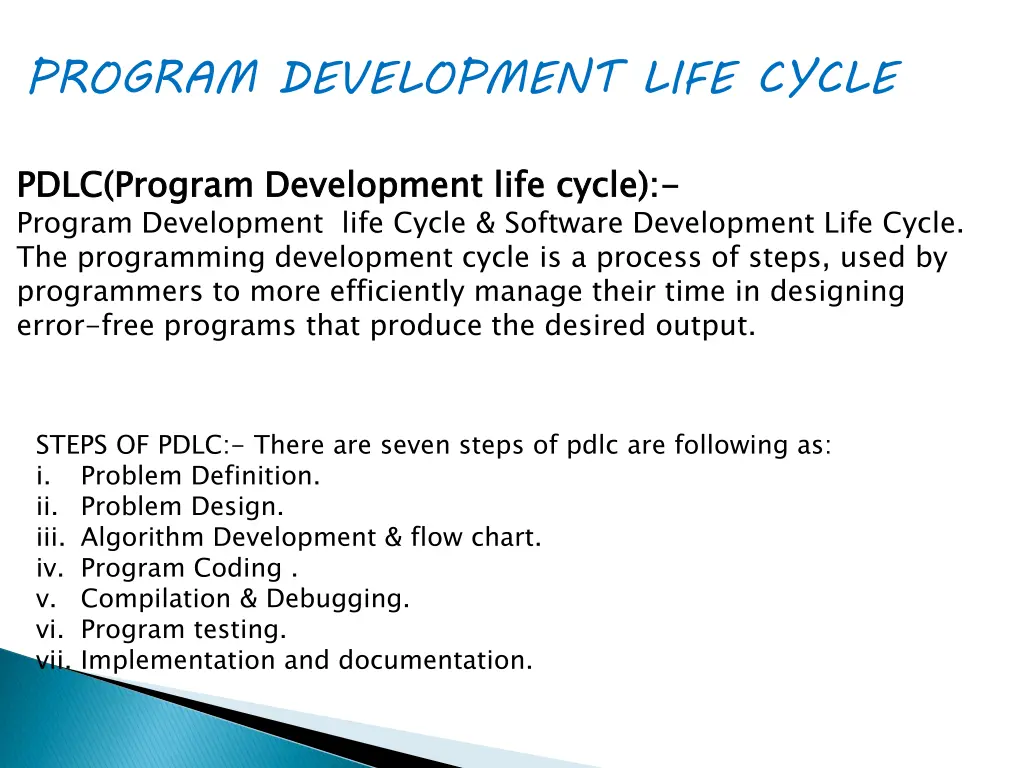 program development life cycle