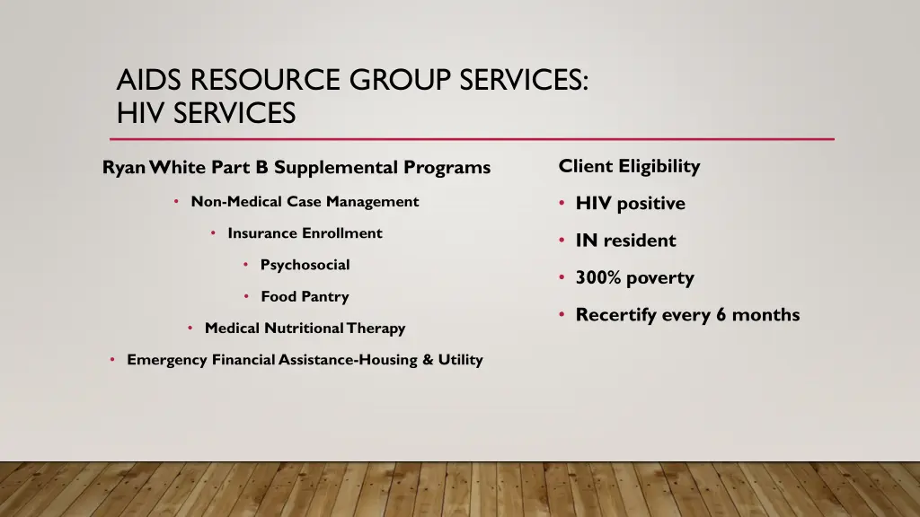 aids resource group services hiv services