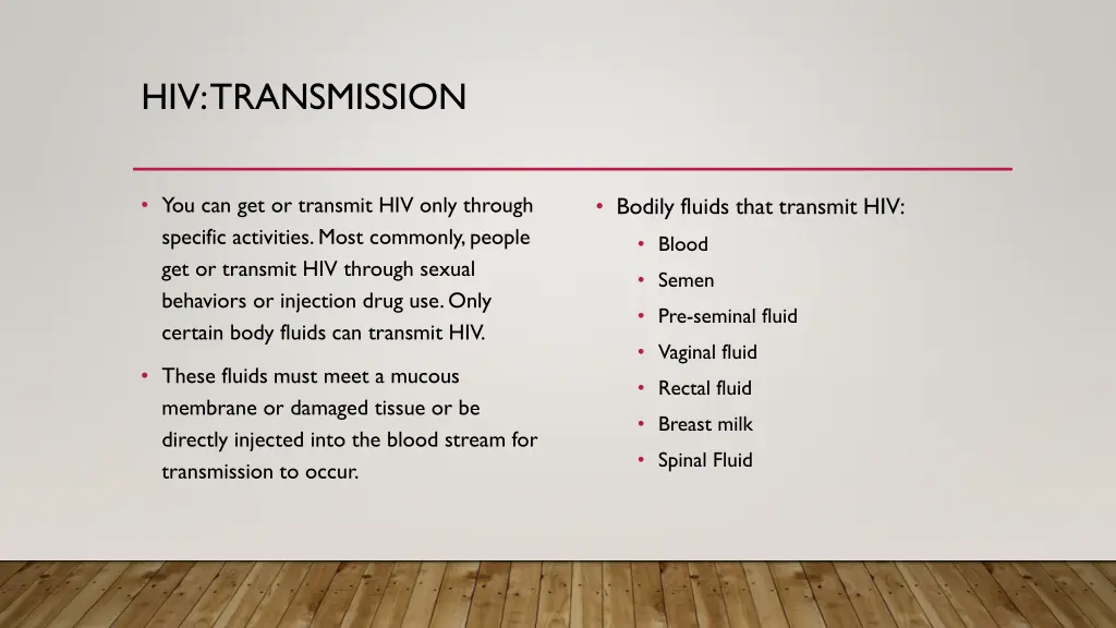 hiv transmission