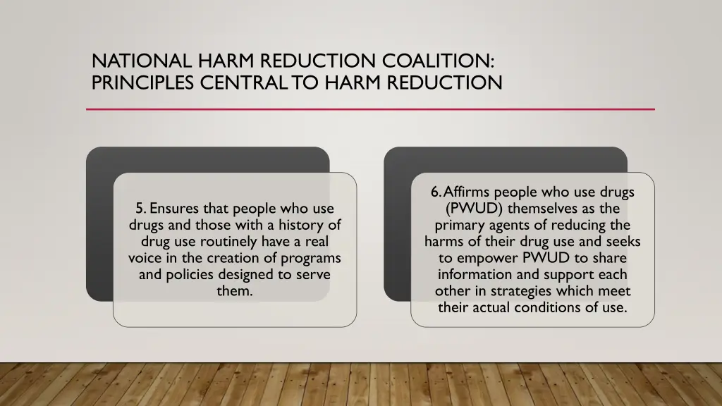 national harm reduction coalition principles 2