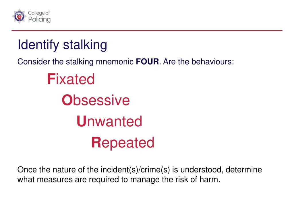 identify stalking