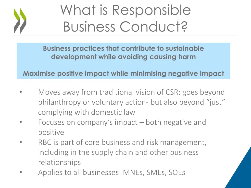 what is responsible business conduct