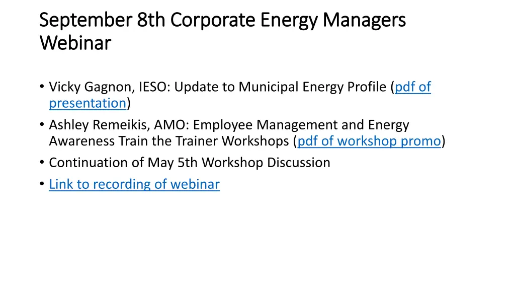 september 8th corporate energy managers september