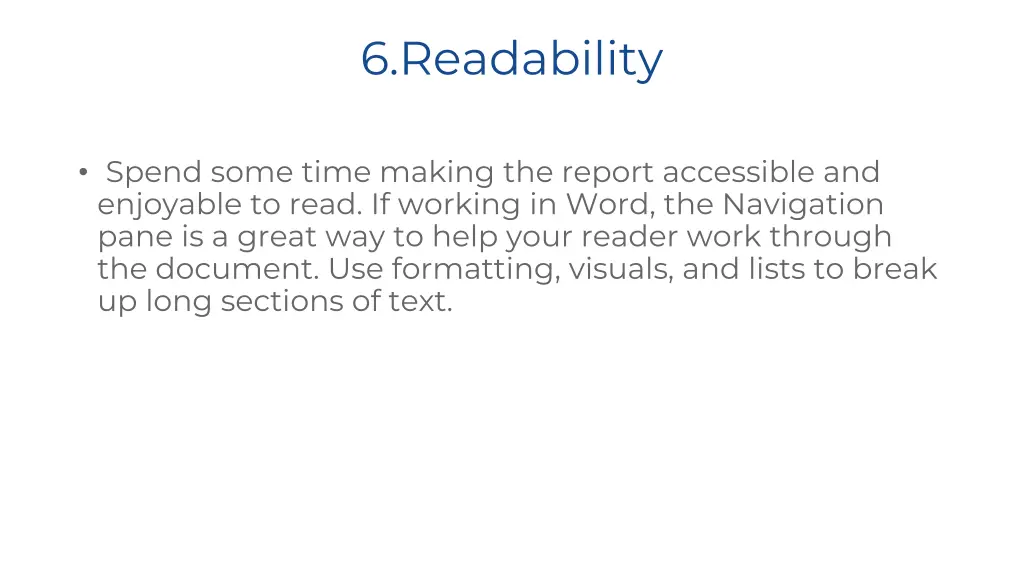 6 readability