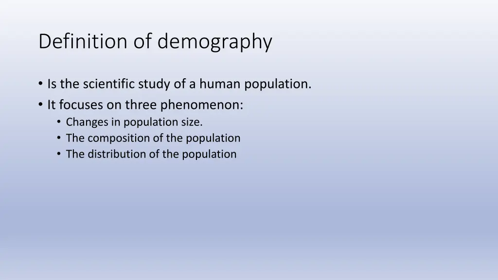 definition of demography