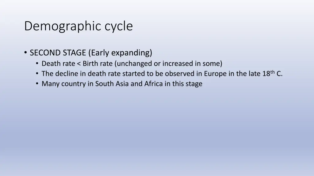 demographic cycle 2