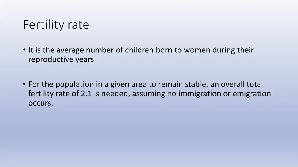 fertility rate