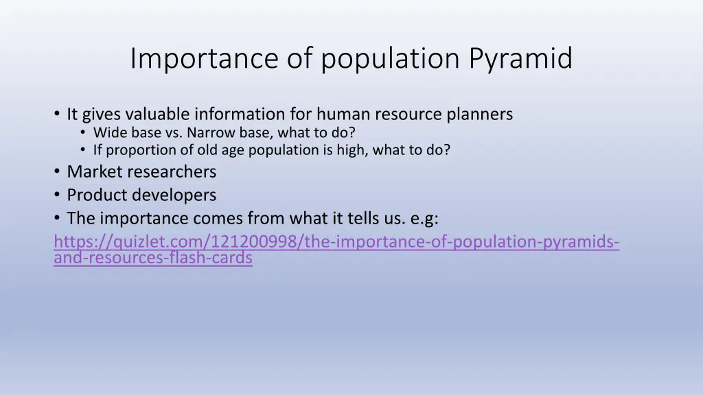 importance of population pyramid