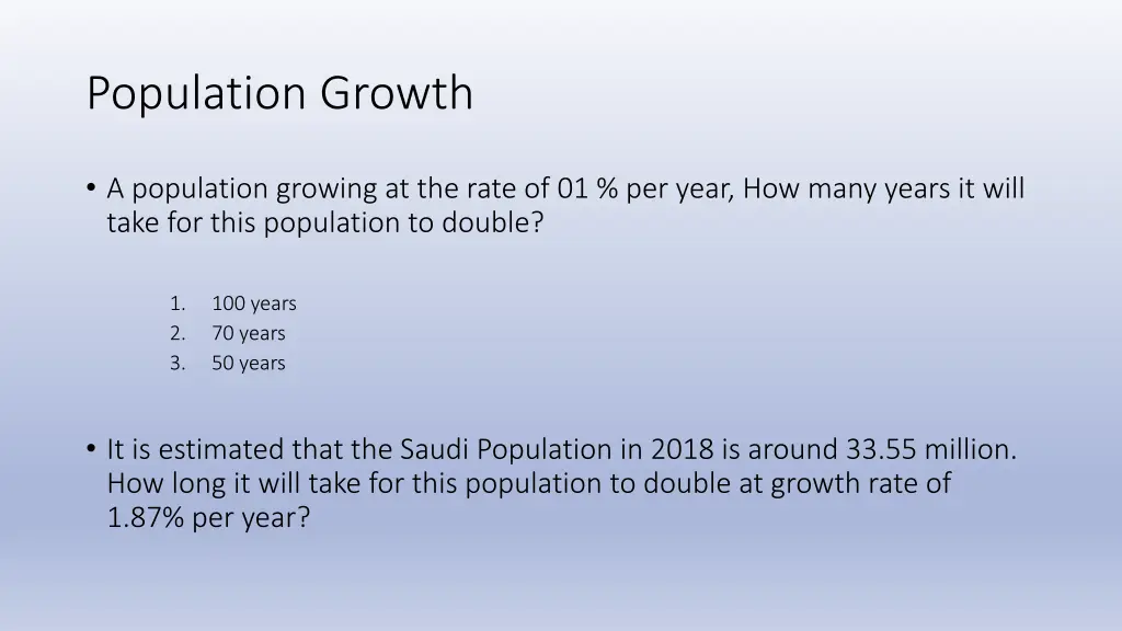 population growth